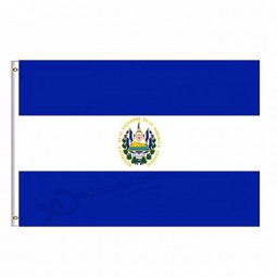 180 * 240 cm maior logotipo personalizado padrão bandeira de El Salvador