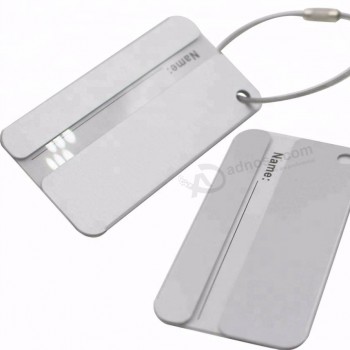 Etiquetas de equipaje de aluminio promocionales Etiquetas de equipaje de metal personalizadas de viaje