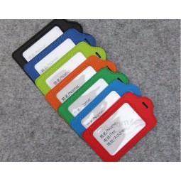 Manufacture OEM PU leather cheap price custom travel accessories custom baggage tag luggage tag