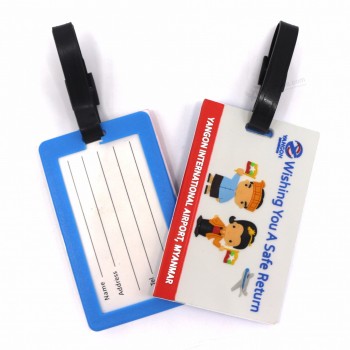 热卖旅行箱标签定制塑料软PVC行李牌