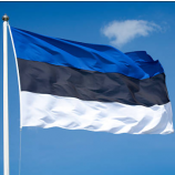 tecido de poliéster bandeira do país de estônia para o dia nacional