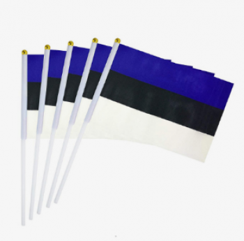 14x21cm爱沙尼亚手持塑料杆旗
