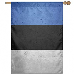 爱沙尼亚国家乡村花园国旗爱沙尼亚房子旗帜