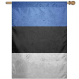 爱沙尼亚国家乡村花园国旗爱沙尼亚房子旗帜