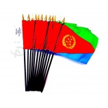 一盒12个厄立特里亚4“ x6”微型书桌和桌子标志；定制的12个美国制造的小型迷你厄立特里亚旗帜