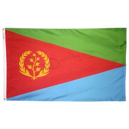 Eritrea Flag 3x5 ft. Nylon  100% Made in USA to Official United Nations Design Specifications.