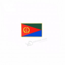OEM high quality Zinc Alloy Metal Eritrea Country Flags for Souvenir lapel back Metal Pins badge