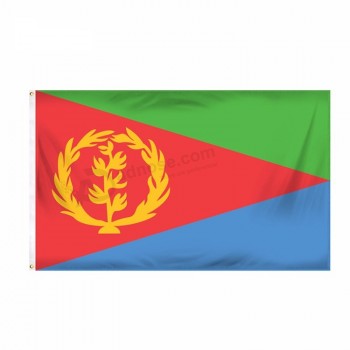 100% poliéster impresión digital bandera nacional eritrea