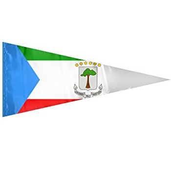 banners de bandeira de estamenha da Guiné Equatorial triângulo decorativo poliéster
