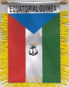 Custom Equatorial Guinea Car Rearview Window Hanging Flag