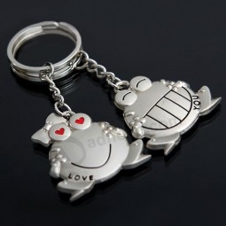 1 pair love You Big mouth frog Key ring keychain keyfob sweetheart gift