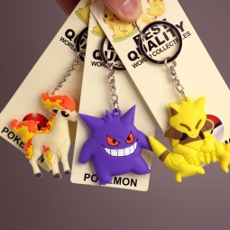 3D mini  keychain pocket monster Key holder