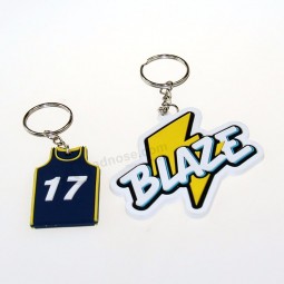 Fashionable maker custom soft pvc keychain