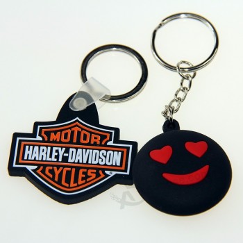 different shape soft pvc keyring with logo