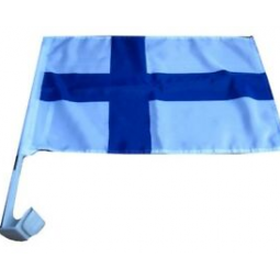 Bandeira de janela de carro nacional de Finlândia ao ar livre de poliéster