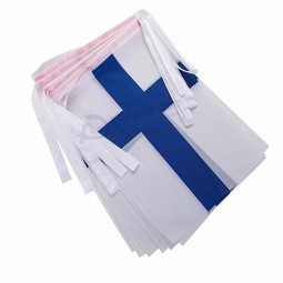 decorative mini polyester finland bunting banner flag