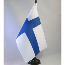 Custom polyester Finland Finnish table meeting desk flag