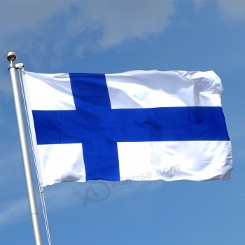 tecido de poliéster com bandeira do país da Finlândia para o dia nacional