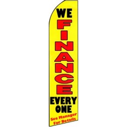 WE FINANCE EVERYONE X-Large Swooper Feather Flag