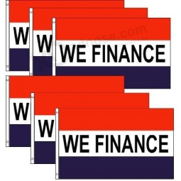 Pack of 6, We Finance Flags 3x5ft Poly