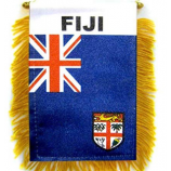 Custom Fiji State Car Rearview Window Hanging Flag