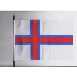 faroe islands medium hand held flag 23cm x 15cm