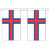 faroe islands denmark string 30 flag polyester material bunting - 9m (30') long