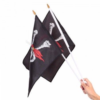 Advertising Hand Flags  ghost flag Festival Sports Decor with Plastic Pole