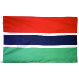 poliéster 3x5ft impresso bandeira nacional da gâmbia