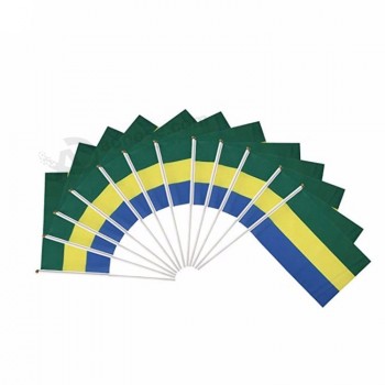 Bulk package hot selling all countries flag Gabon hand flag for waving