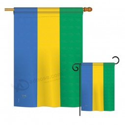 Gabon Flags of The World Nationality Impressions Decorative Vertical House 28