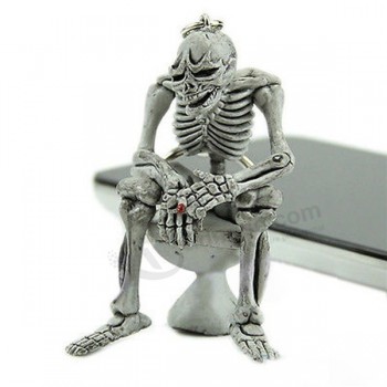 Creative Chic Toilet Skeleton Skull Purse Bag Key Ring