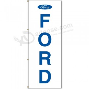 Manufacturers custom high-end 3x8 ft. Vertical Ford Logo Flag
