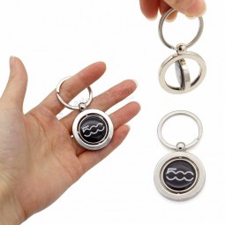 Auto KeyRing For BMW kiA Alfa Romeo Fiat 500 Mitsubishi Logo Metal KeyChain Badge Key Ring Emblem Key Holder Chain