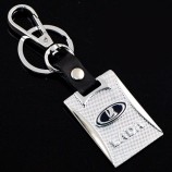Anel chave do carro de metal 3D para lada auto suprimentos emblema chaveiro acessórios do carro PU chaveiro estilo do carro