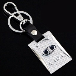 3D metal Car Key ring for lada auto supplies emblem keychain Car accessories PU chaveiro car styling