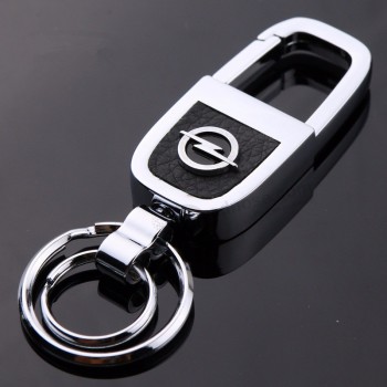 3D Leather Keyring Car Metal Keychain Key Ring for Opel Toyota VW Mazda Peugeot Volvo Porsche Bmw Audi Mercedes Ford car styling