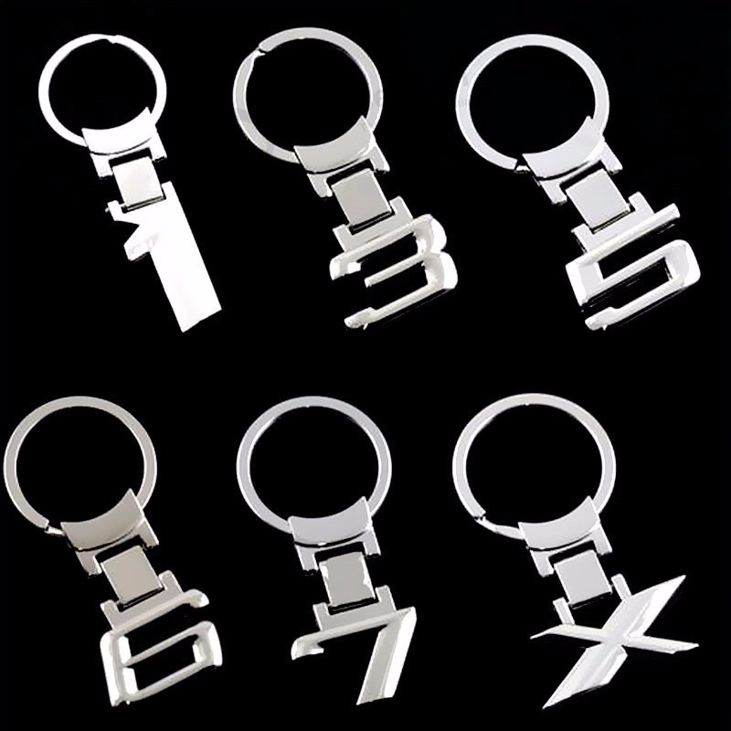 3D-liga de zinco-chave-corrente-chaveiro-carro-emblema-chaveiro-chave-anéis-emblema-para-BMW-1-Series