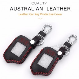 M13 M14 Leather Case For Scher-Khan Magicar 13 14 AUTO-SIGNALS Car Alarm Remote Controller LCD Keychain Cover