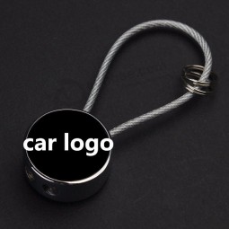 Steel Wire Car Logo personalized keychains Keyring Key Rope For AUDI BENZ BMW BUICK CHEVROLET FORD HONDA HYUNDAI KIA LEXUS MAZDA JAGUAR