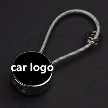 filo d'acciaio logo auto portachiavi personalizzati portachiavi corda chiave per audi benz BMW buick chevrolet ford honda hyundai KIA lexus mazda jaguar