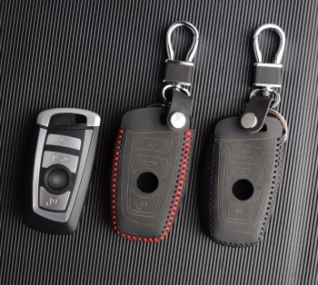 Car key cover for BMW 5 series M1 GT F20 F10 F30 520 525 520i 530d E34 E46 E60 E90 genuine leather case remote keybag keychain