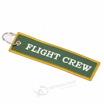 embroidered fabric type flight crew keyring/keytag/ keychain