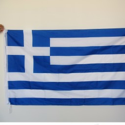 Greece national flag satin polyester 18years flag factory  for