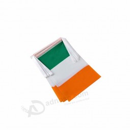 Green white and orange Irish bunting flags for decoration party