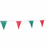 Green and Red Color Decorative Bunting Factory Direct Wholesale String Flags