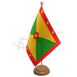 Professional printing Grenada national table flag with base