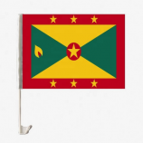 Knitted Polyester Grenada Car Flag Grenada Car Window Flags