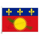 Guadeloupe Flags Banner 3X5FT 100% Polyester, 110gsm Warp Knitted Fabric