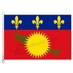 guadeloupe flags banner 3x5ft 100% polyester, 110gsm warp knitted fabric